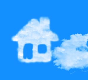 House in cloud